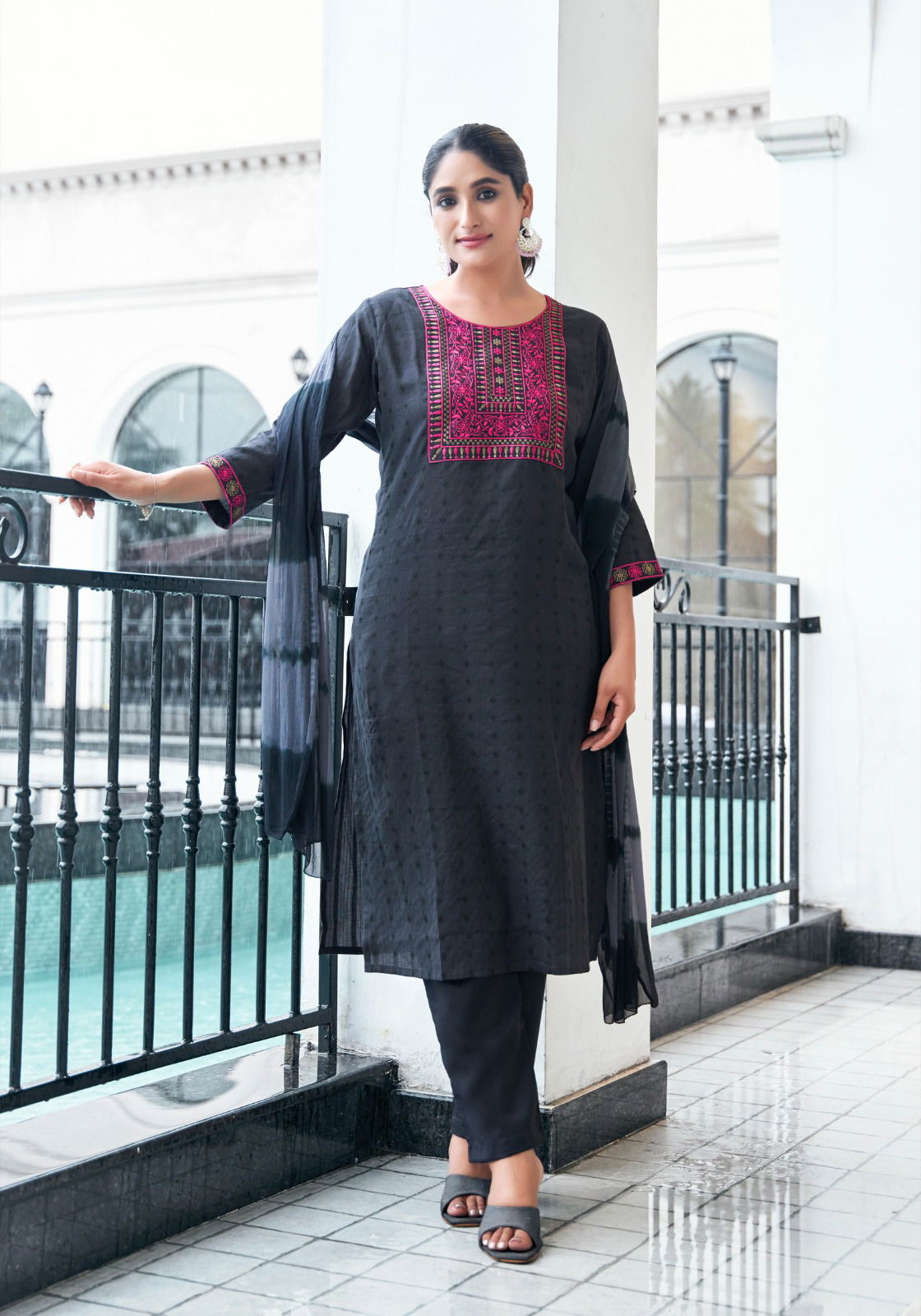Palak Vol 1 By Mystic 9 Cotton Embroidery Kurti With Bottom Dupatta Wholesale Online
